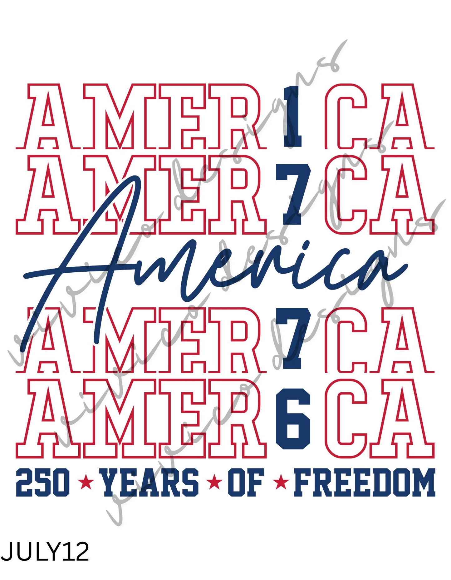 America 1776 Varsity Stack 250 Years