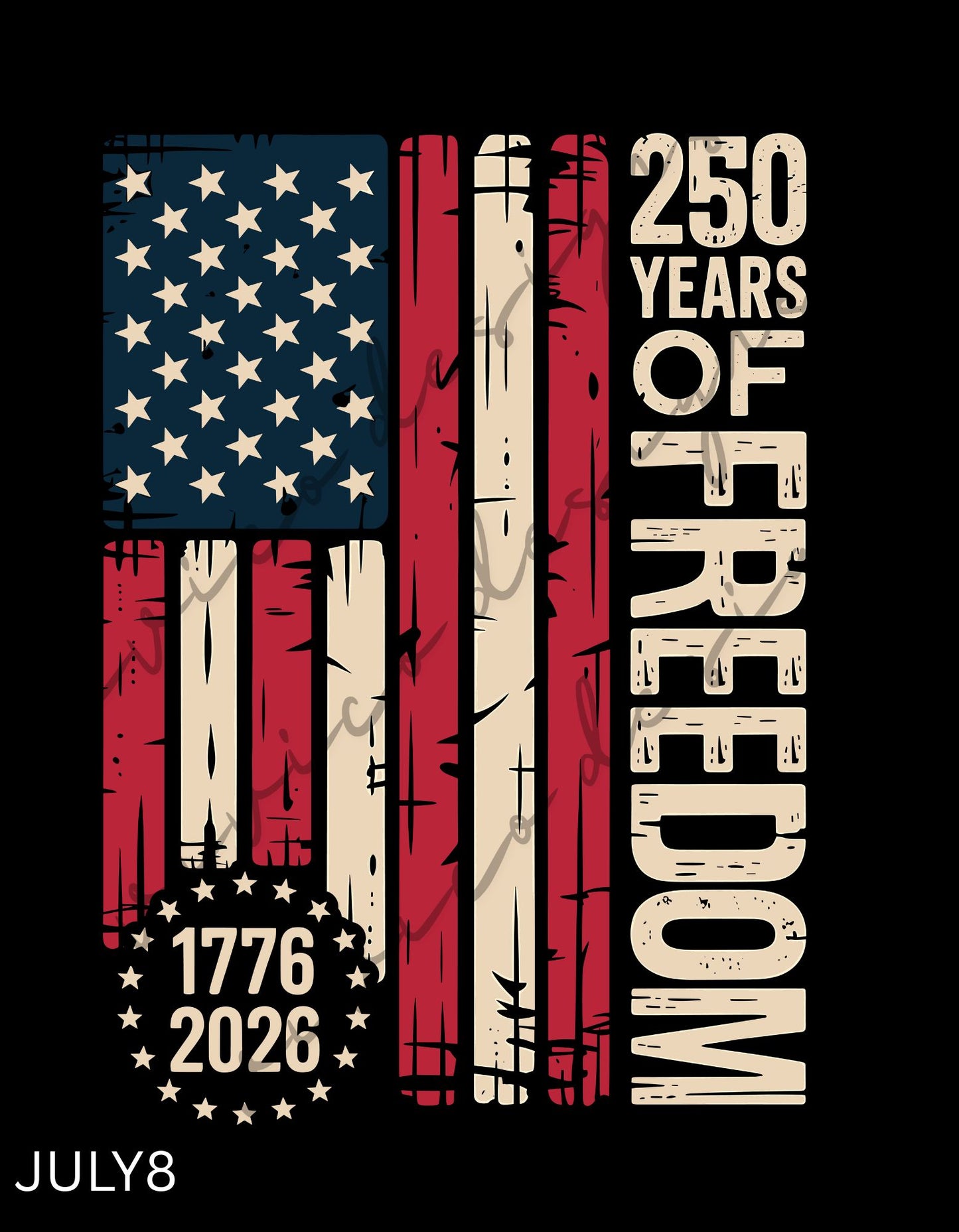250 Years of Freedom Vintage Flag