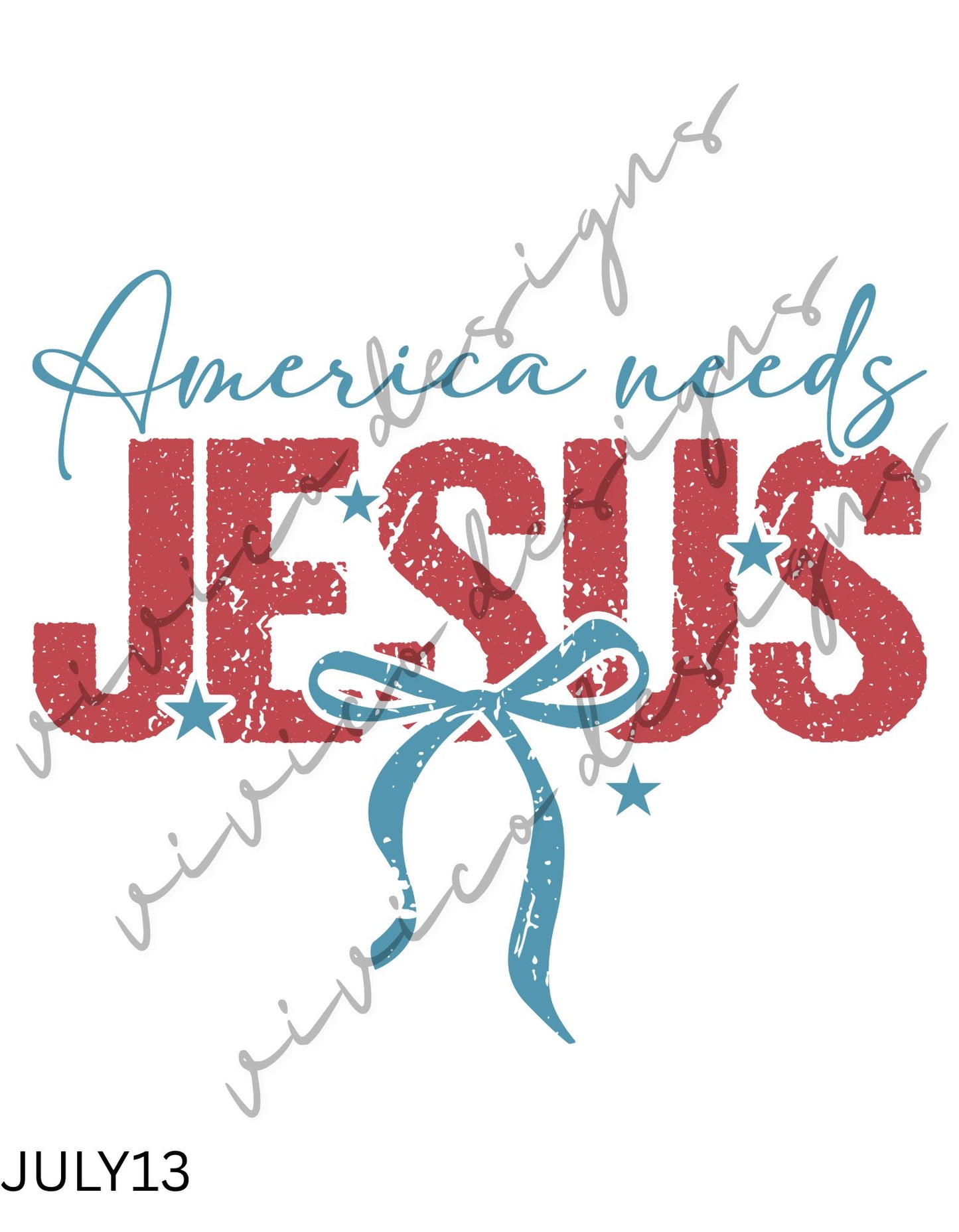 America Needs Jesus Bow