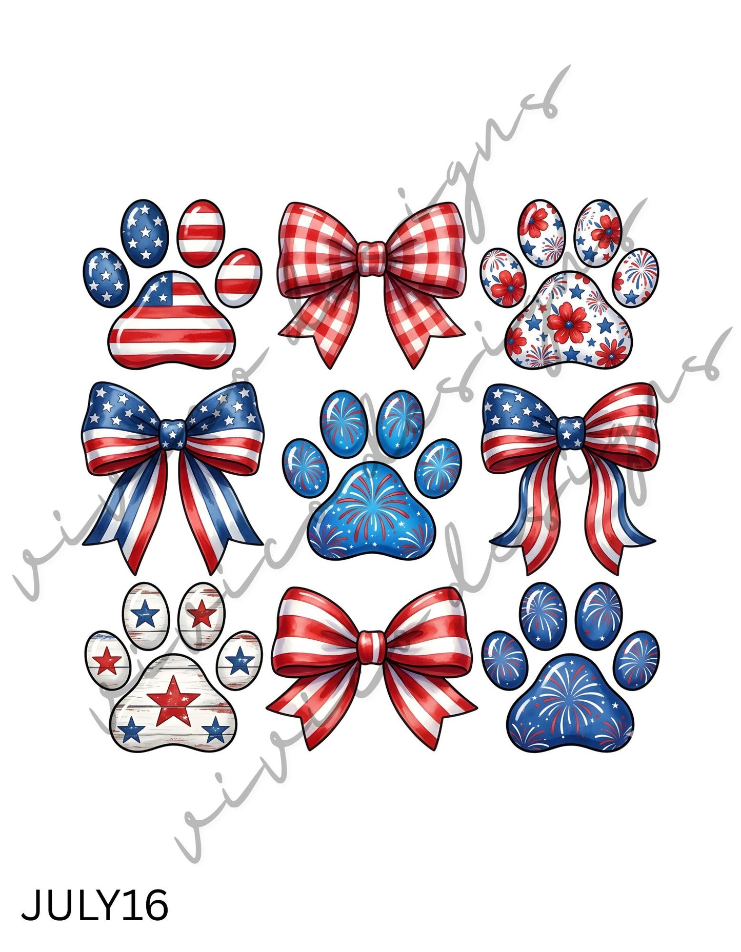 Patriotic Paws & Bows