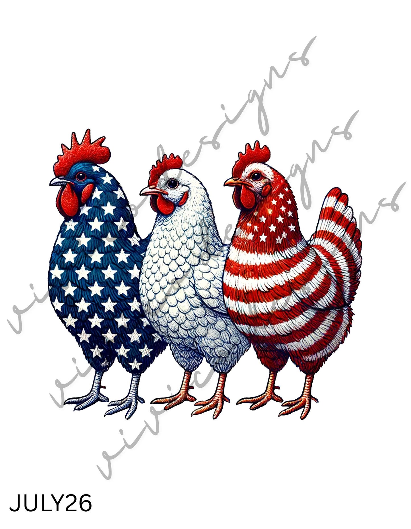 Stars, Stripes & Clucks Patriotic Chicken