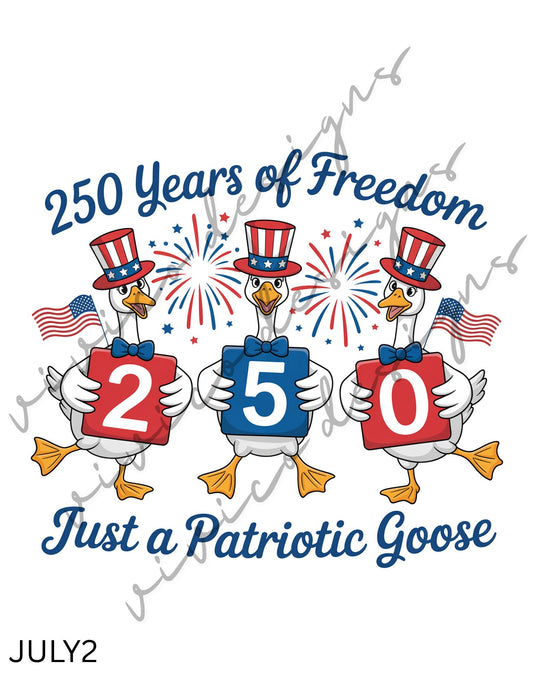 250 Years of Freedom – Just a Patriotic Goose