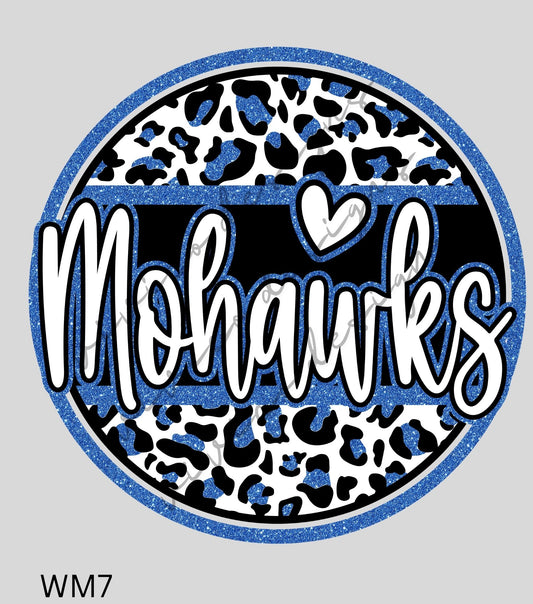 Mohawks Glitter Circle Leopard
